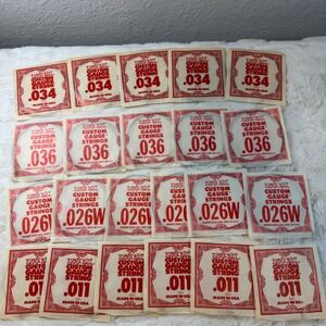 Ernie Ball Custom Gauge Guitar Strings Lot of 22 Vintage .011 .026W .034 .036